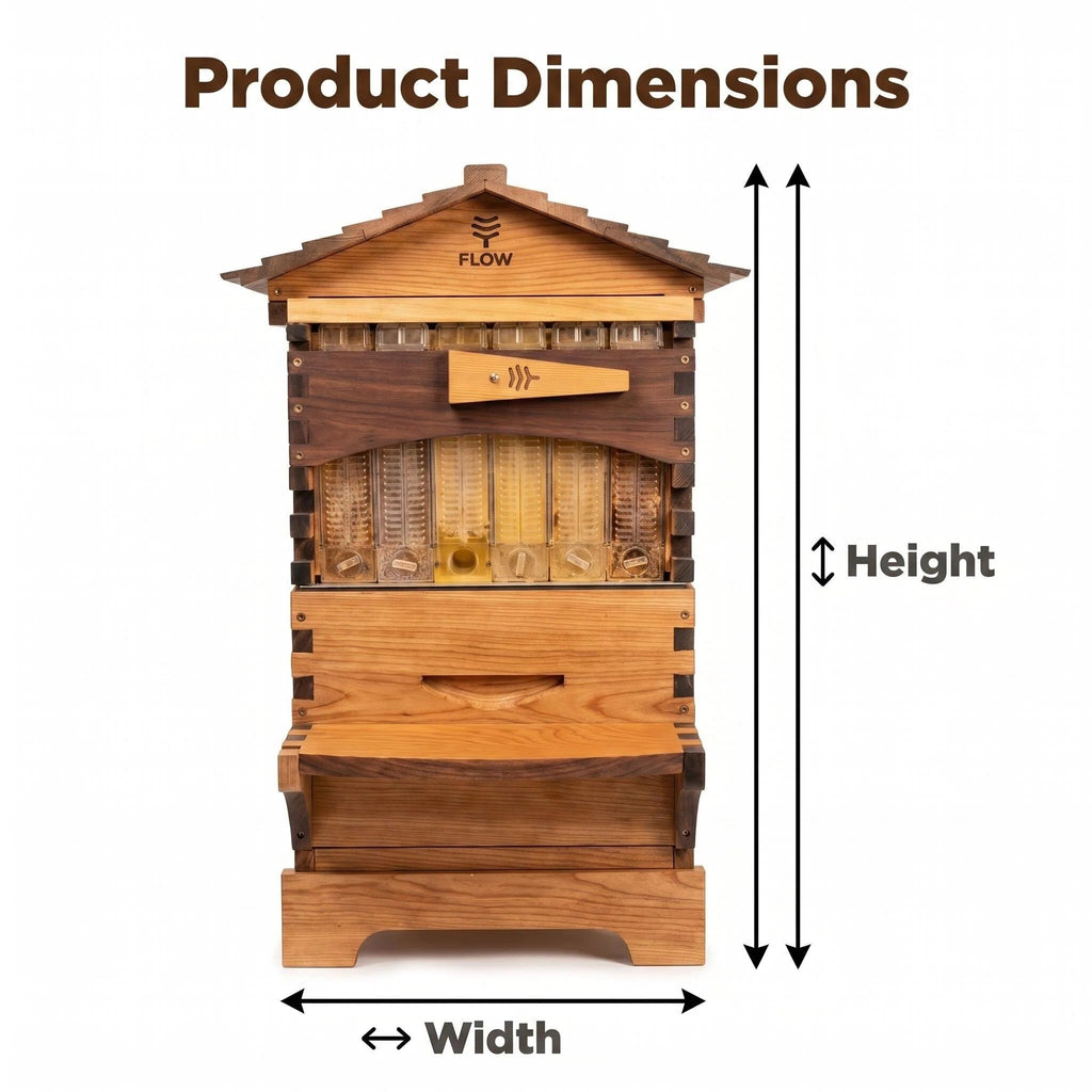Beehive with Auto-Flow Technology, Effortless Honey Harvesting Beekeeping Kit