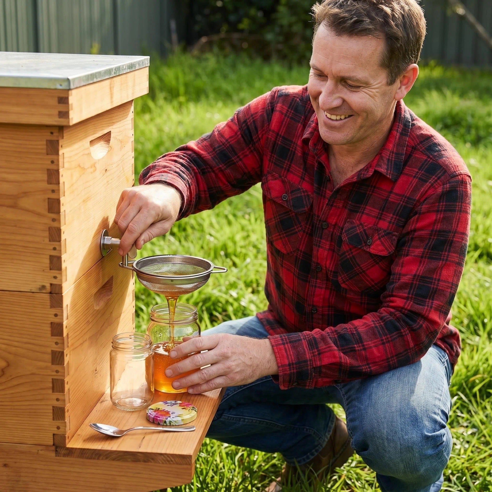 Beehive with Auto-Flow Technology, Effortless Honey Harvesting Beekeeping Kit