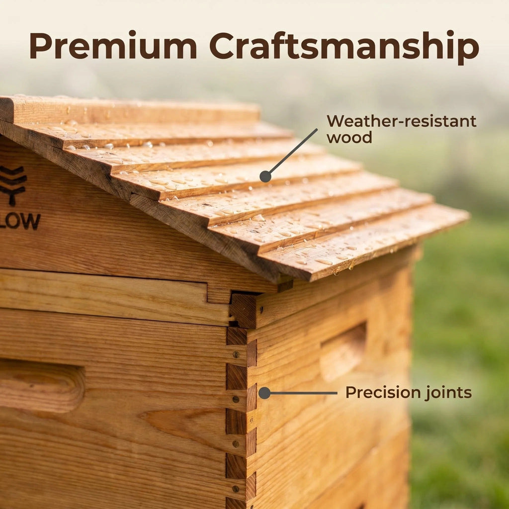 Beehive with Auto-Flow Technology, Effortless Honey Harvesting Beekeeping Kit