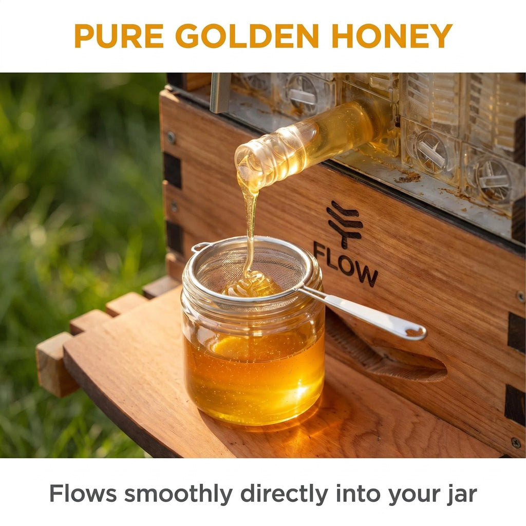 Beehive with Auto-Flow Technology, Effortless Honey Harvesting Beekeeping Kit