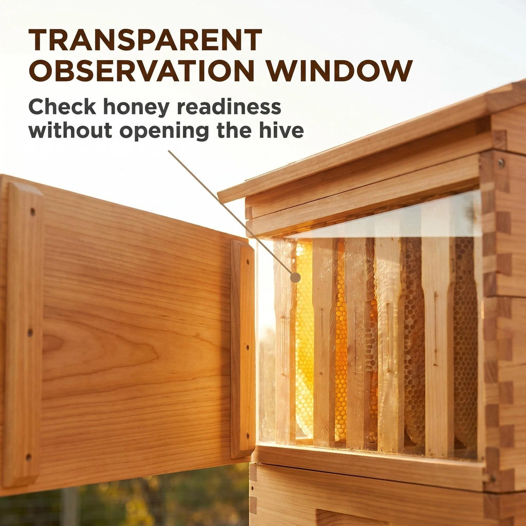 Beehive with Auto-Flow Technology, Effortless Honey Harvesting Beekeeping Kit